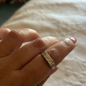 Sterling and CZ ring size 6